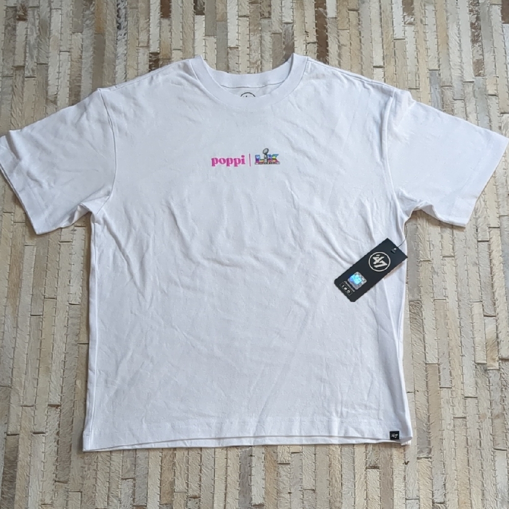 '47 Brand Poppi Super Bowl 60 LX White Short Sleeve T-Shirt Size L‎